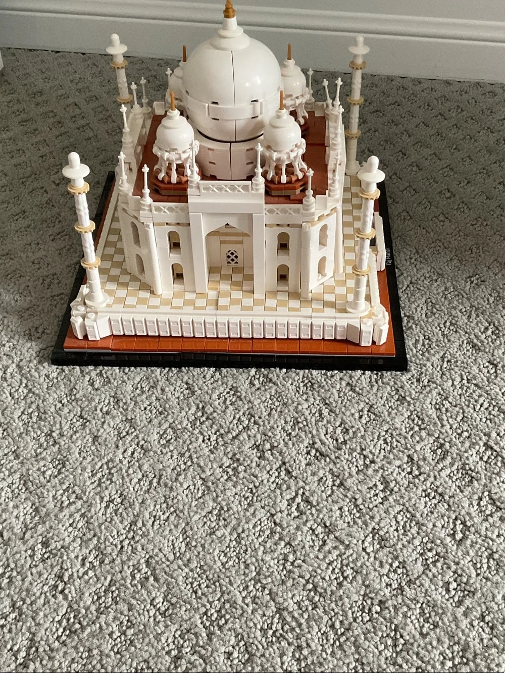 Lego White and Tan Taj Mahal Architecture Set with Gold Accents